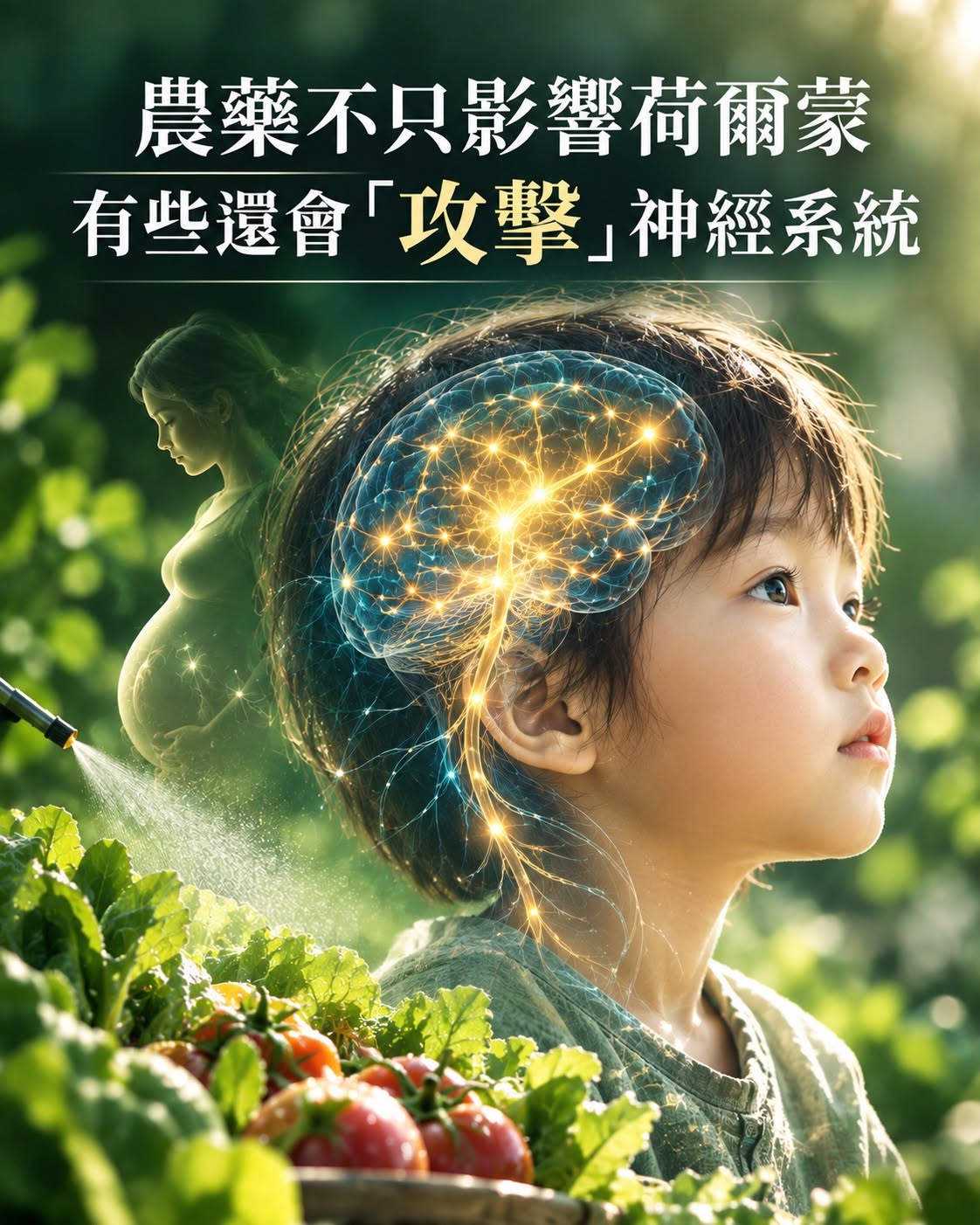 農藥不止影響賀爾蒙，有些還會攻擊神經系統