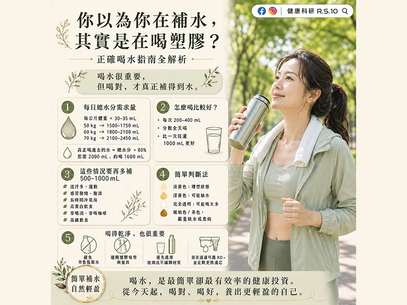 你以為你在補水，其實是在喝塑膠？正確喝水指南全解析